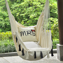Load image into Gallery viewer, Hammock Chair Hanging Rope Swing For Cotton Weave,2 Cushions Included