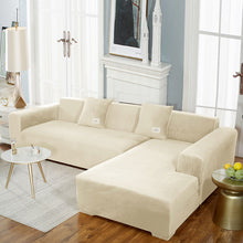 Load image into Gallery viewer, Stretch Sofa Cover,Velvet Plush Sofa Slipcover Anti-Slip Couch Cover 1-Piece Slipcover Sectional Sofa Protector Cover