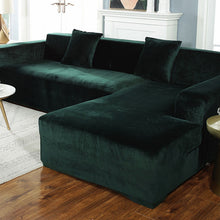 Load image into Gallery viewer, Stretch Sofa Cover,Velvet Plush Sofa Slipcover Anti-Slip Couch Cover 1-Piece Slipcover Sectional Sofa Protector Cover
