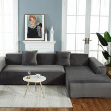 Load image into Gallery viewer, Stretch Sofa Cover,Velvet Plush Sofa Slipcover Anti-Slip Couch Cover 1-Piece Slipcover Sectional Sofa Protector Cover