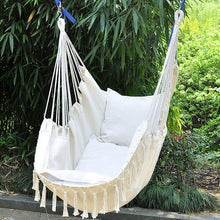 Load image into Gallery viewer, Hammock Chair Hanging Rope Swing For Cotton Weave,2 Cushions Included