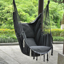 Load image into Gallery viewer, Hammock Chair Hanging Rope Swing For Cotton Weave,2 Cushions Included