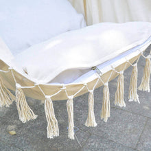 Load image into Gallery viewer, Hammock Chair Hanging Rope Swing For Cotton Weave,2 Cushions Included
