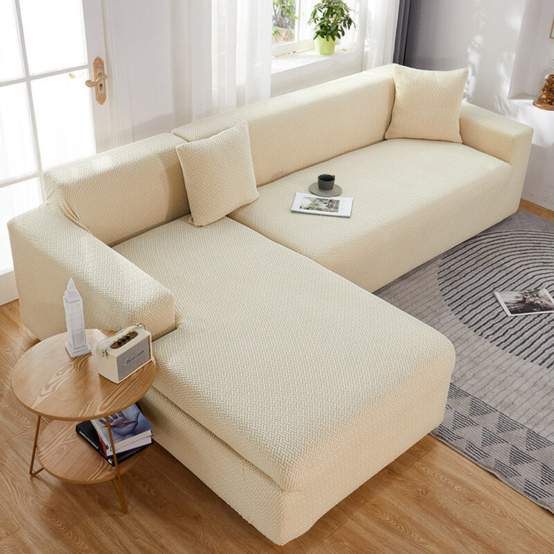 Sectional Sofa Cover L Shape Couch Cover , Universal Thick Slipcovers Set